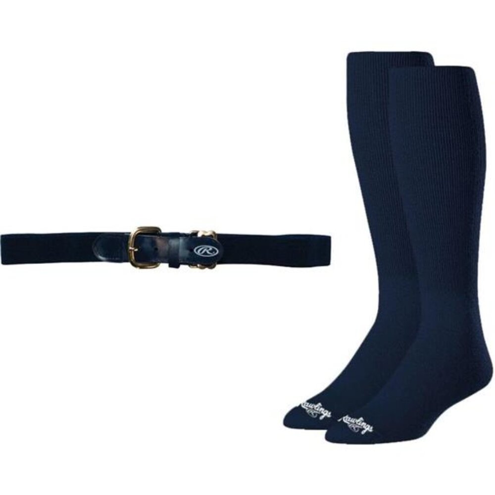 Rawlings Belt & Socks Combo | Baseball / Fastpitch Softball | Multiple Sizes